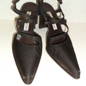 Giorgio Moretto Italy pointy toe slingback heel